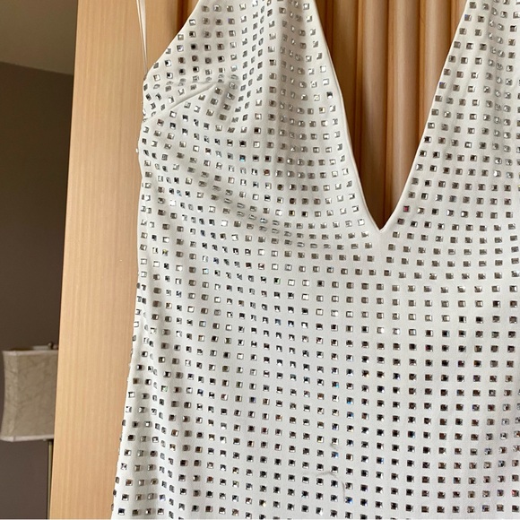 Zara mirrors halter maxi dress white silver - Picture 7 of 16